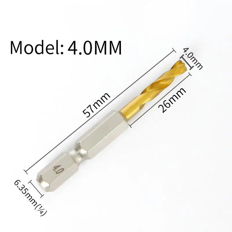 HSS Hex Shank Twist Drill Bits 2–10mm | Wood & Metal Twist Drill Bit Peaceful Pleasures Health and Wellness A5