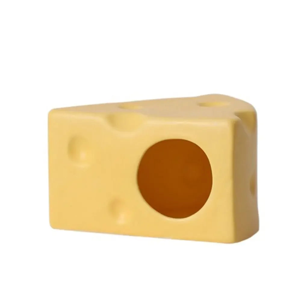 Ceramic Cheese Hamster House – Hideout & Feeding Dish