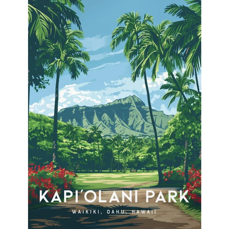 Vintage Hawaii Lahaina Beach Landscape Canvas Wall Art Poster Canvas Wall Art Peaceful Pleasures Health and Wellness 6 40x60cm Unframed