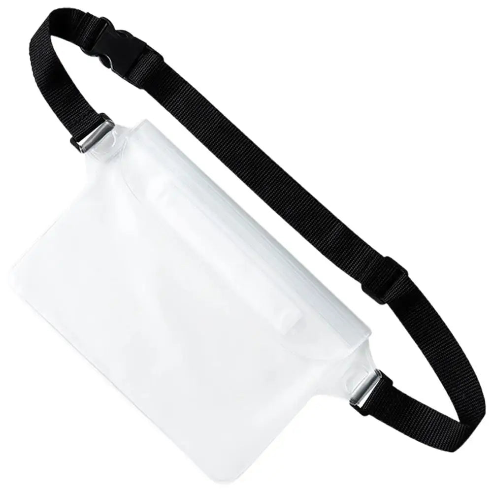 Waterproof Waist Bag – PVC Dry Bag for Water Sports Peaceful Pleasures Health and Wellness White