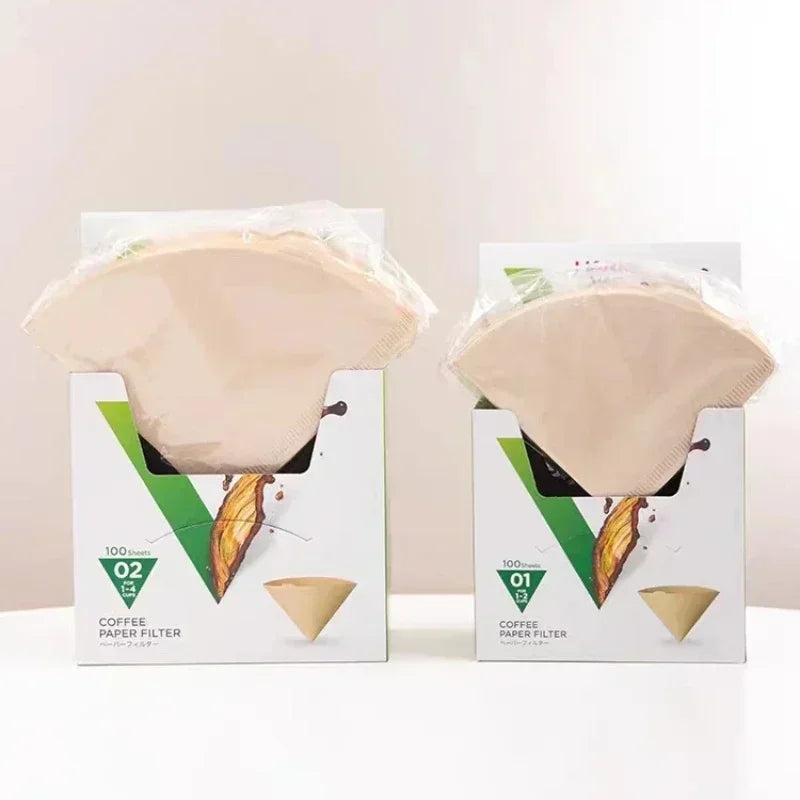 Coffee filter paper cone handmade coffee drip filter coffee filter paper VCF-01/02 Peaceful Pleasures Health and Wellness