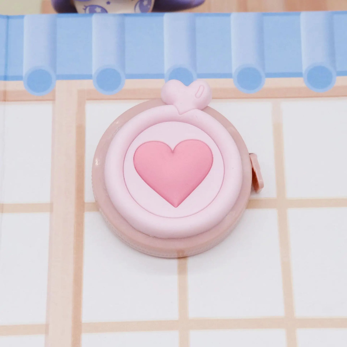 Pastel Heart-Shaped Retractable Mini Tape Measure – 1.5M