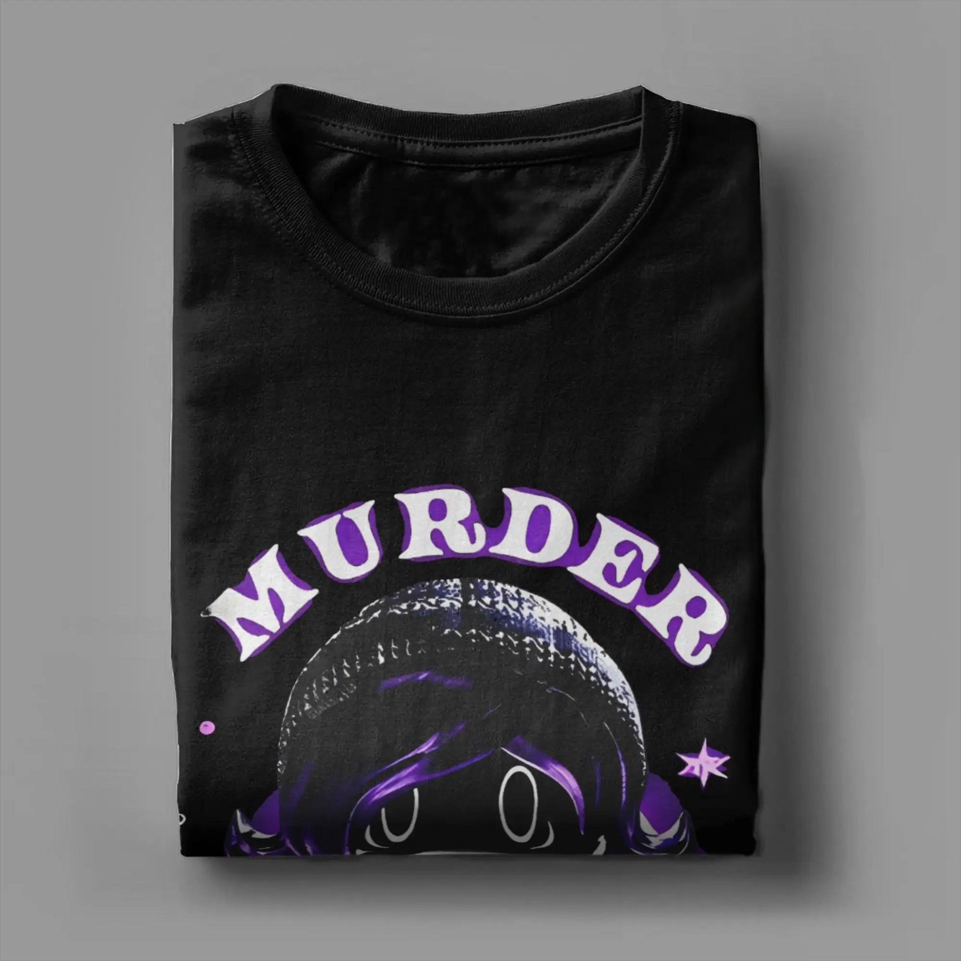 Murder Drones Men T Shirt Vintage Tee Shirt Short Sleeve Round Collar T-Shirt Pure Cotton Printing Tops Peaceful Pleasures Health and Wellness