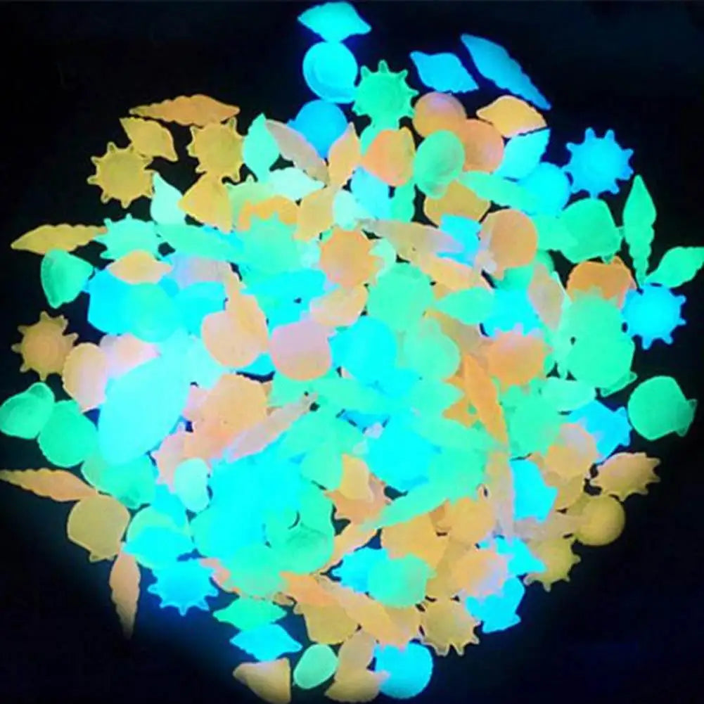 50Pcs Luminous Stones for Fish Tank and Lawn Decoration Peaceful Pleasures Health and Wellness