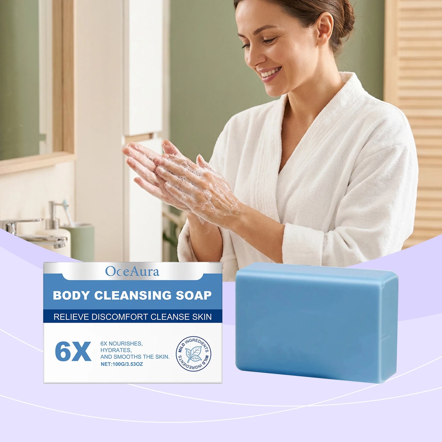 Jaysuing 3-in-1 Moisturizing Body Cleansing Soap Bar 100g