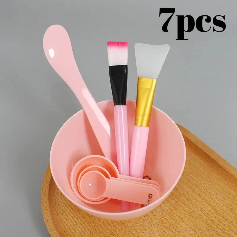 7-Piece DIY Face Mask Mixing Bowl Set | Spatula & Brush Kit