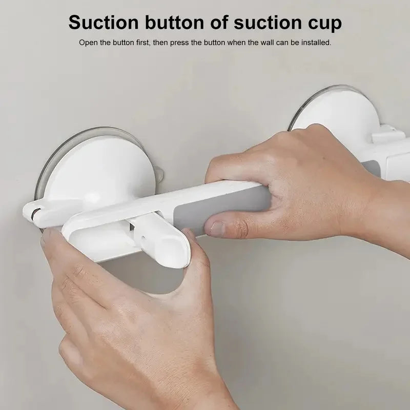 1Pc Elderly Safety Grab Bar - No Drilling Required for Installation, Non-Slip Bathroom Handle with Strong Suction Cup, Heavy-Duty Plastic Structure, Suitable for Bathrooms, Kitchens, Living Rooms - Fall Protection for the Eld Peaceful Pleasures Health and Wellness