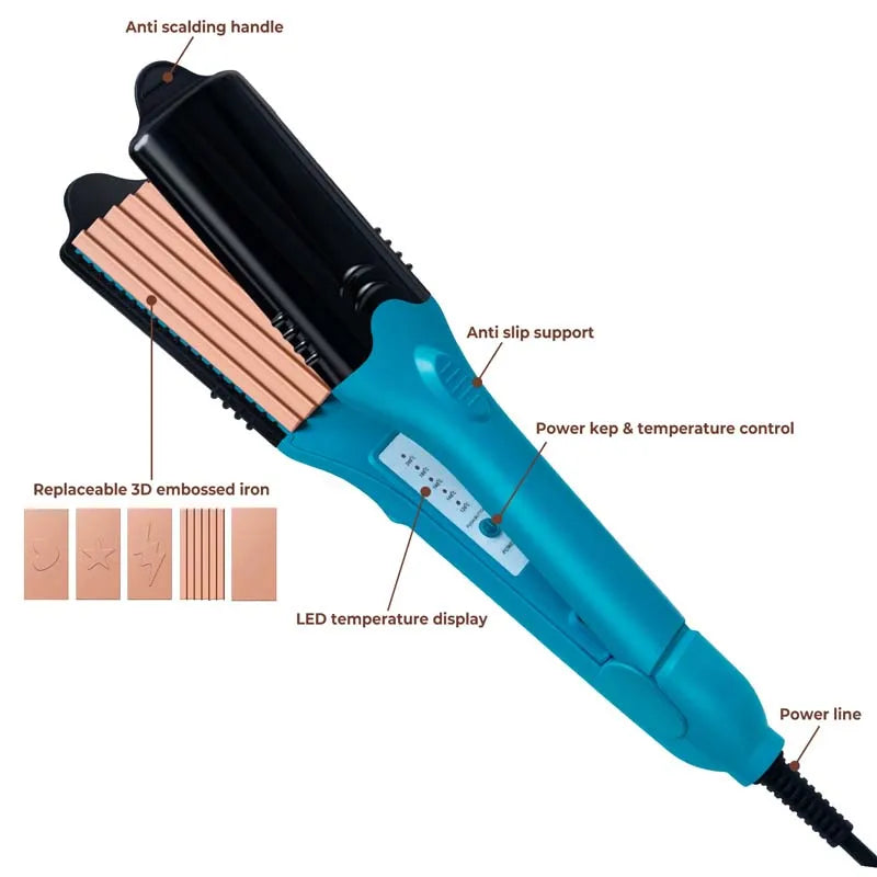 3D Styling Straight Hair Clip Household Electric Lightning Loving Heart Splint 5-in-1 Women's Hair Straightener Peaceful Pleasures Health and Wellness