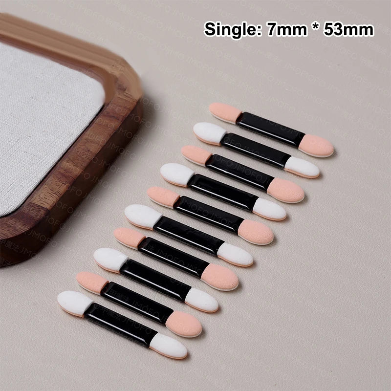 10pcs Nail Powder Brushes Sponge Disposable Double Sided Eyeshadow Applicator Mirror Chrome Pigment Sponge Stick Peaceful Pleasures Health and Wellness Small