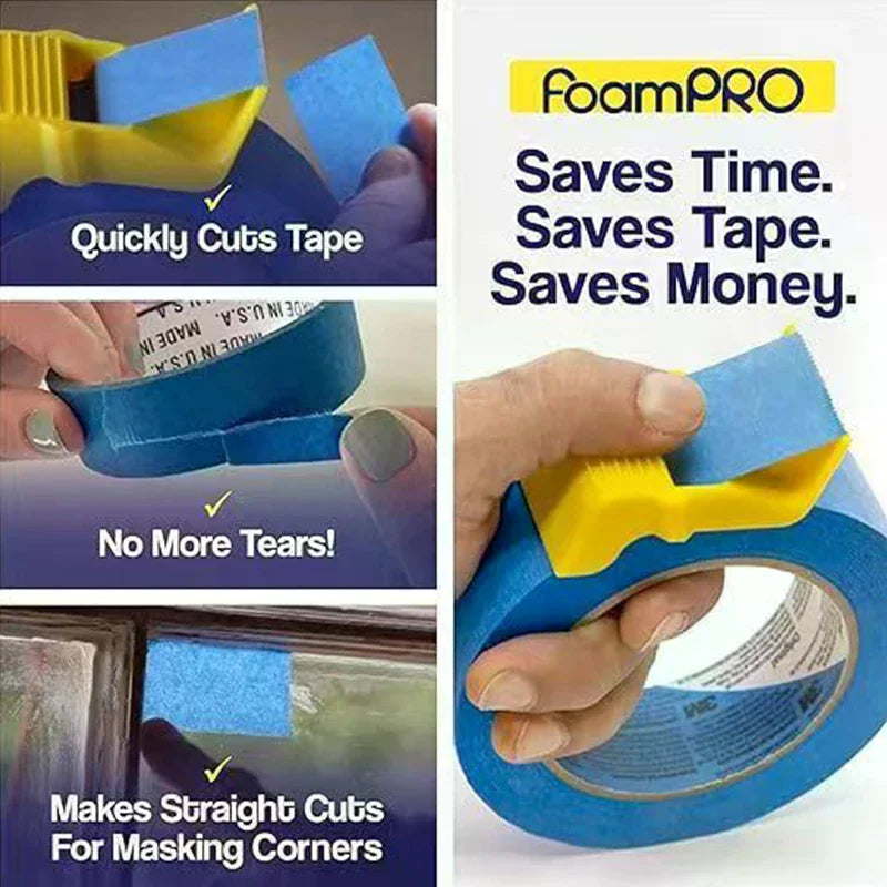 3-Piece Tape Dispenser Set with Cutter – Painting & Craft Tool