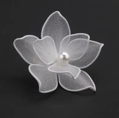 Woman Hair Clips Accessories Hairpin Sweet Fabric Flower Hair Weaving Jewelry for Wedding Banquet Chinese Clothes Party Peaceful Pleasures Health and Wellness Style 1