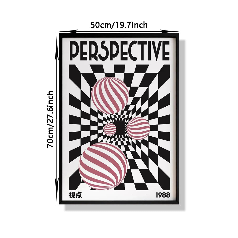 Dopamine Aesthetic Retro Abstract Canvas Wall Art Poster