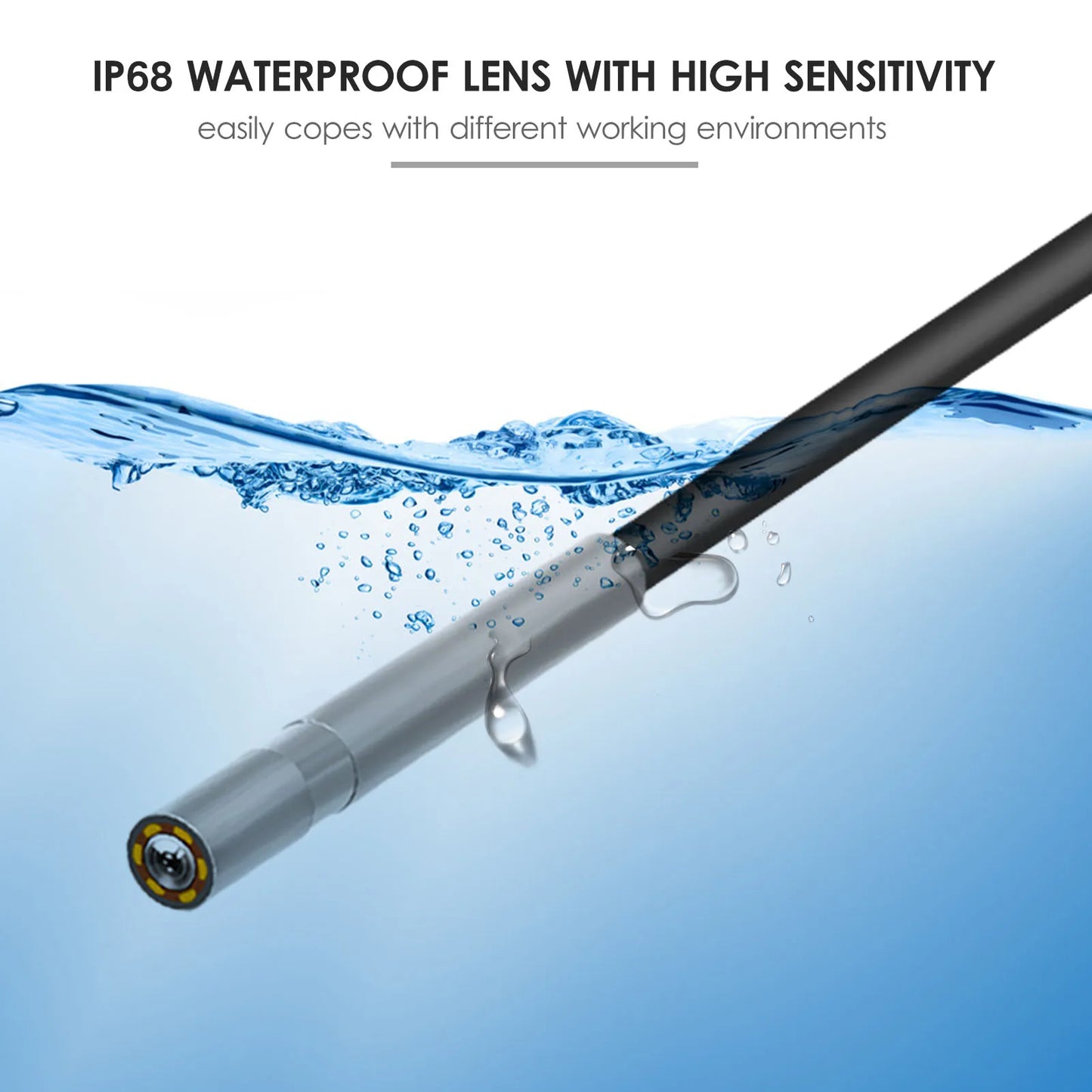 1080P Digital Borescope IP68 Water Resistant Scope Camera Industrial
