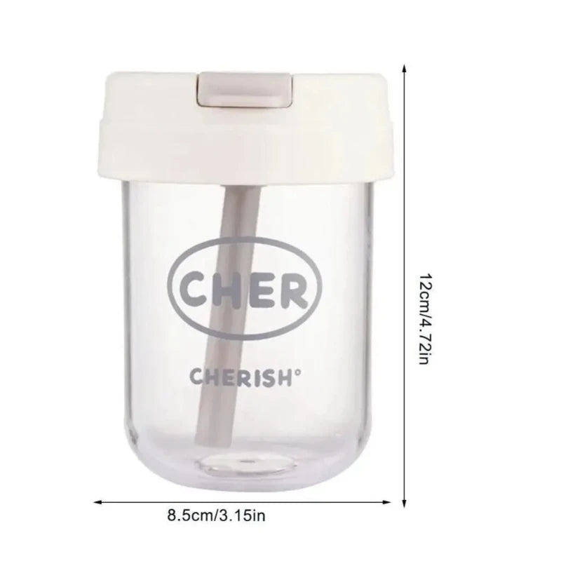 Straw Cup Mini Portable Outdoor Sport Water Bottle Anti-fall Milk Coffee Cup Outdoor Camping Drinking Tools Student straw cup Peaceful Pleasures Health and Wellness