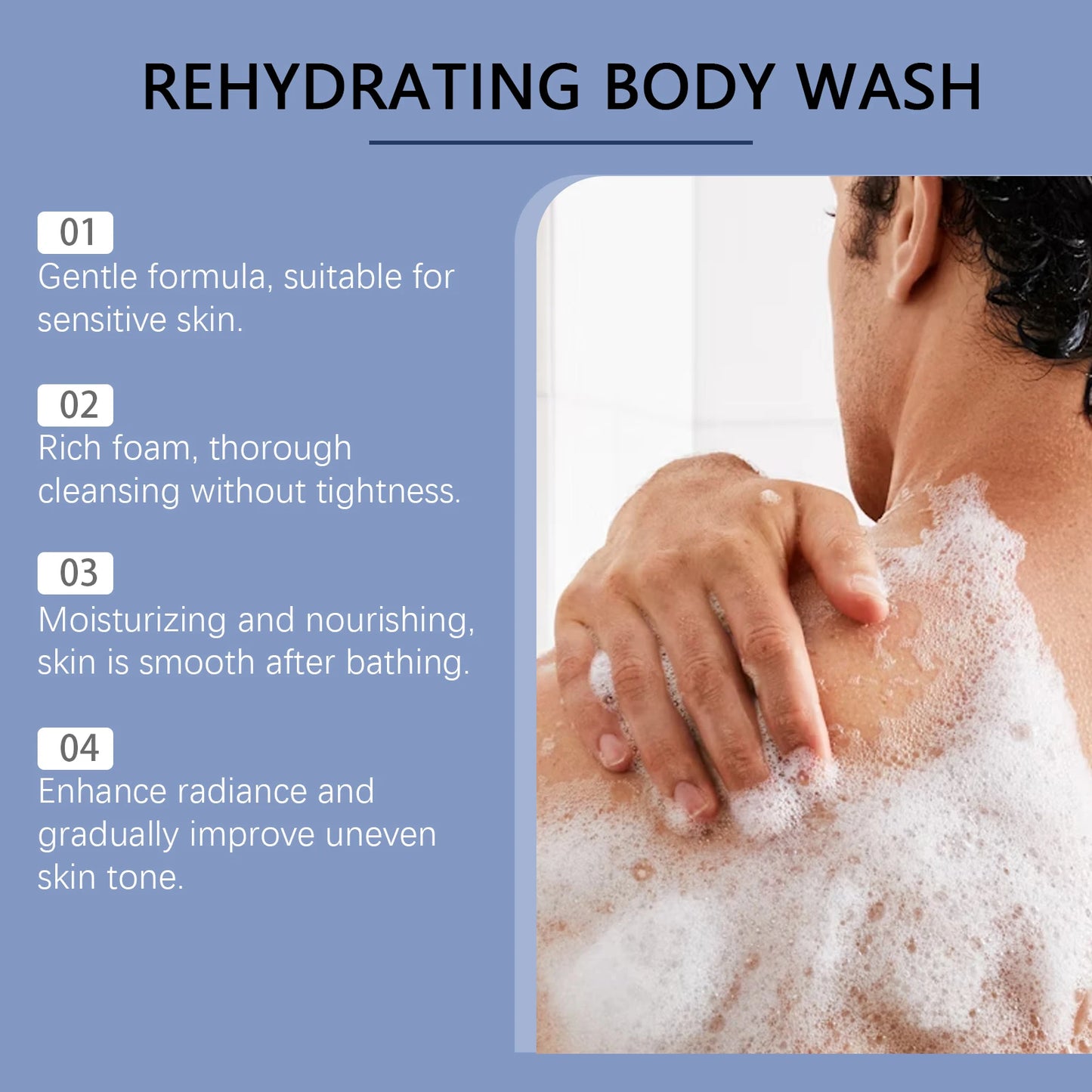 East Moon Hyaluronic Men's Shower Gel | Deep Moisture Body Wash