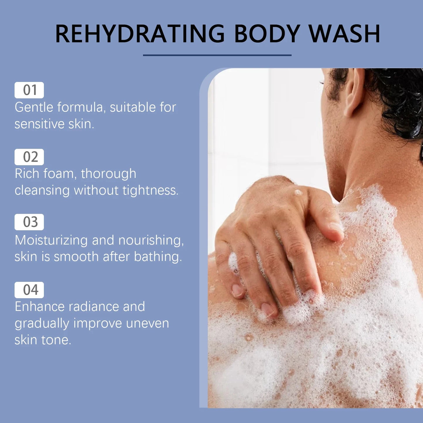 East Moon Hyaluronic Men's Shower Gel – Moisturizing Body Wash