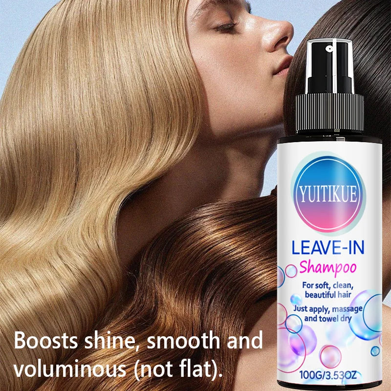 YUITIKUE Leave-In Shampoo | No-Rinse Cleansing Formula | For Soft, Clean & Beautiful Hair | Easy Apply, Massage & Towel Dry 100g Peaceful Pleasures Health and Wellness