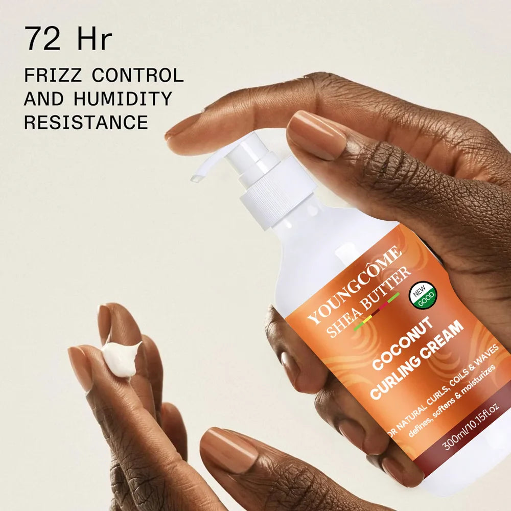 YOUNGCOME Coconut Curl Cream – Hydrating Botanically-Based 100ml