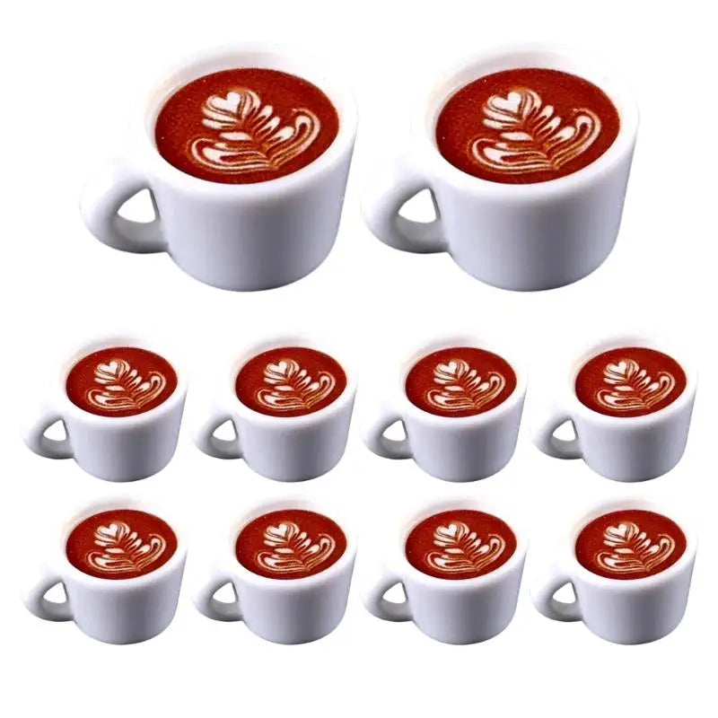 Miniature Coffee Cup Saucer & Spoon Set | Dollhouse Pretend Play