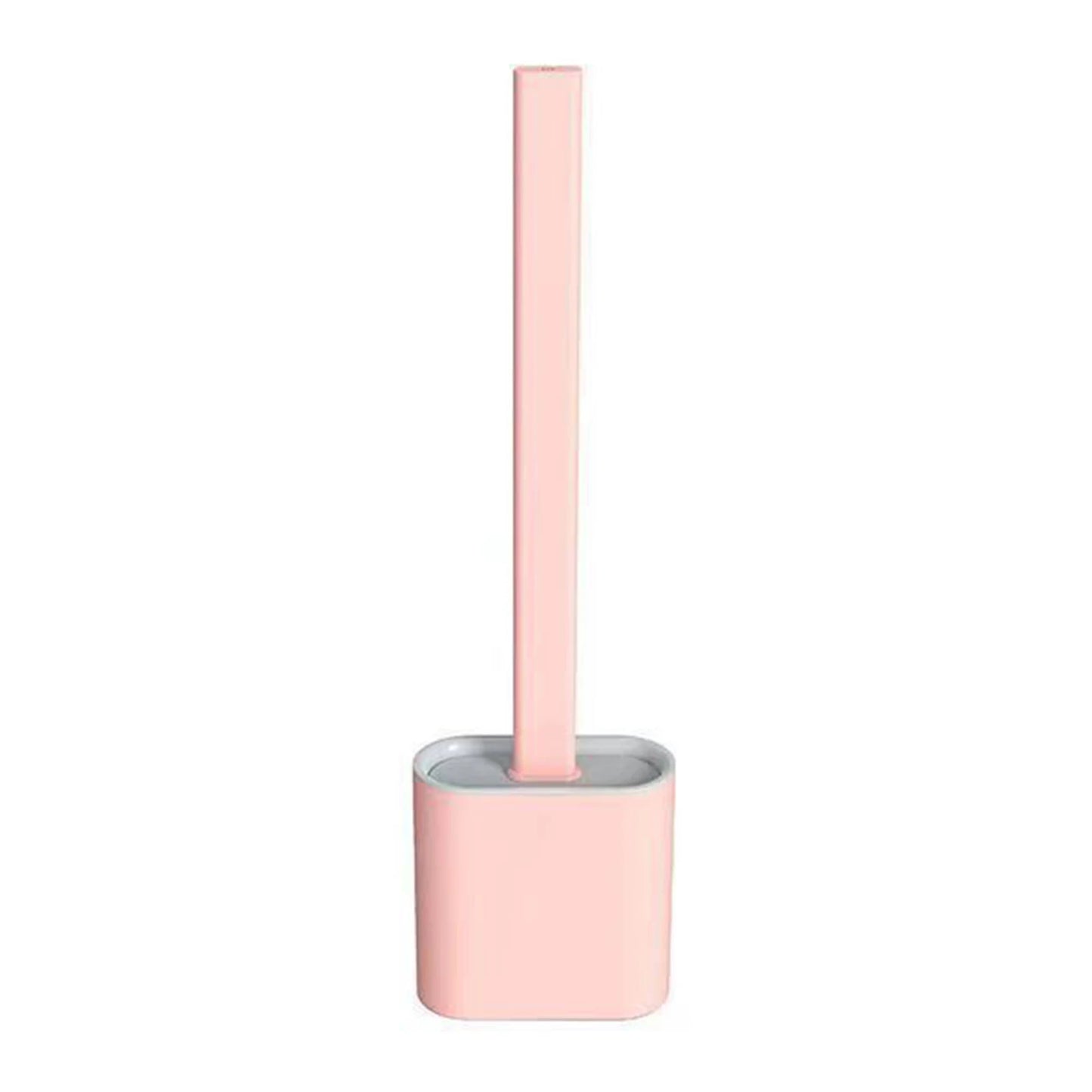 Flexible Toilet Brush Cleaner Long Handle Hanging Silicone 360 Degree No-Dead-Corner Flexible Cleaner Brush Holder Set Bathroom Peaceful Pleasures Health and Wellness 3pcs Pink