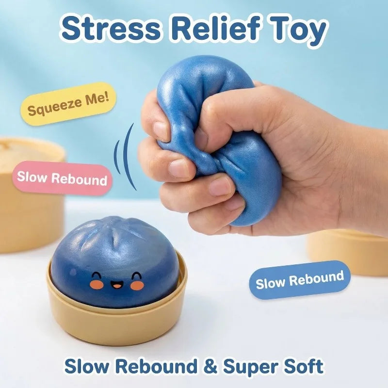 Steamed Bun Squishy Toy – Stress Relief Sensory Fidget