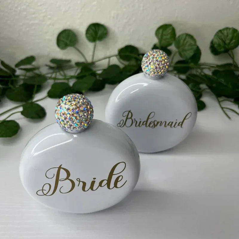 Bride & Bridesmaid Flask | Bachelorette Wedding Party Gift