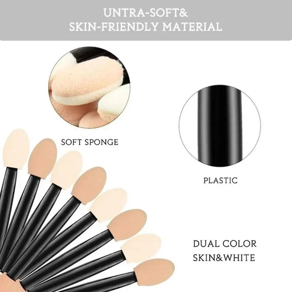 Disposable Eyeshadow Applicator Sticks – Double-Sided Sponge