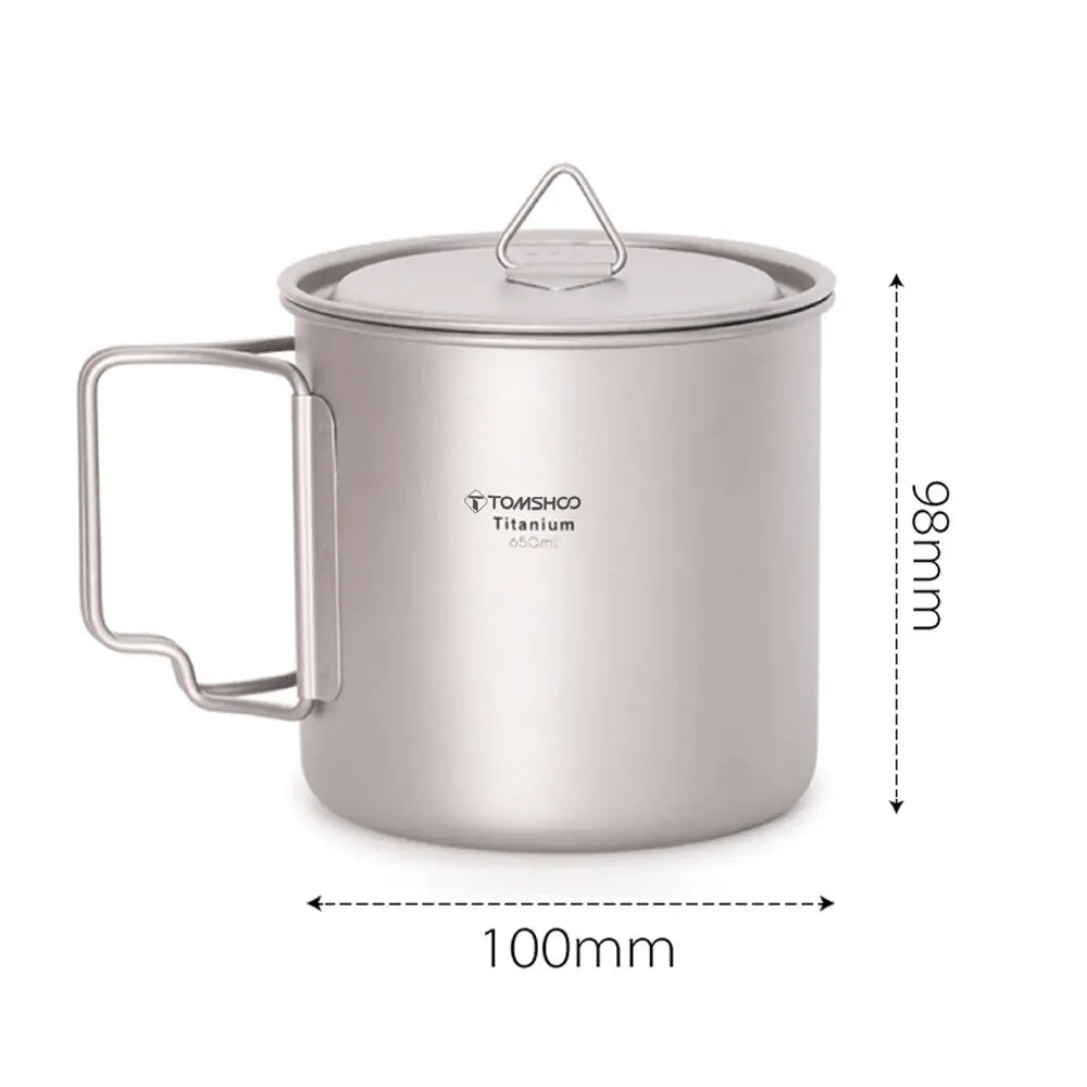 TOMSHOO Portable Cup Camping Picnic Water Mug Foldable Handle