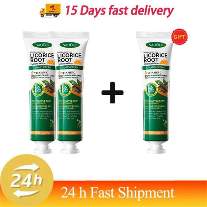 Licorice Hand Cream Moisturizing Brightening Smoothing Hand Skin Preventing Dryness Cracking Nourishing Autumn Winter Hand Cream Peaceful Pleasures Health and Wellness Buy 2 get 1 free