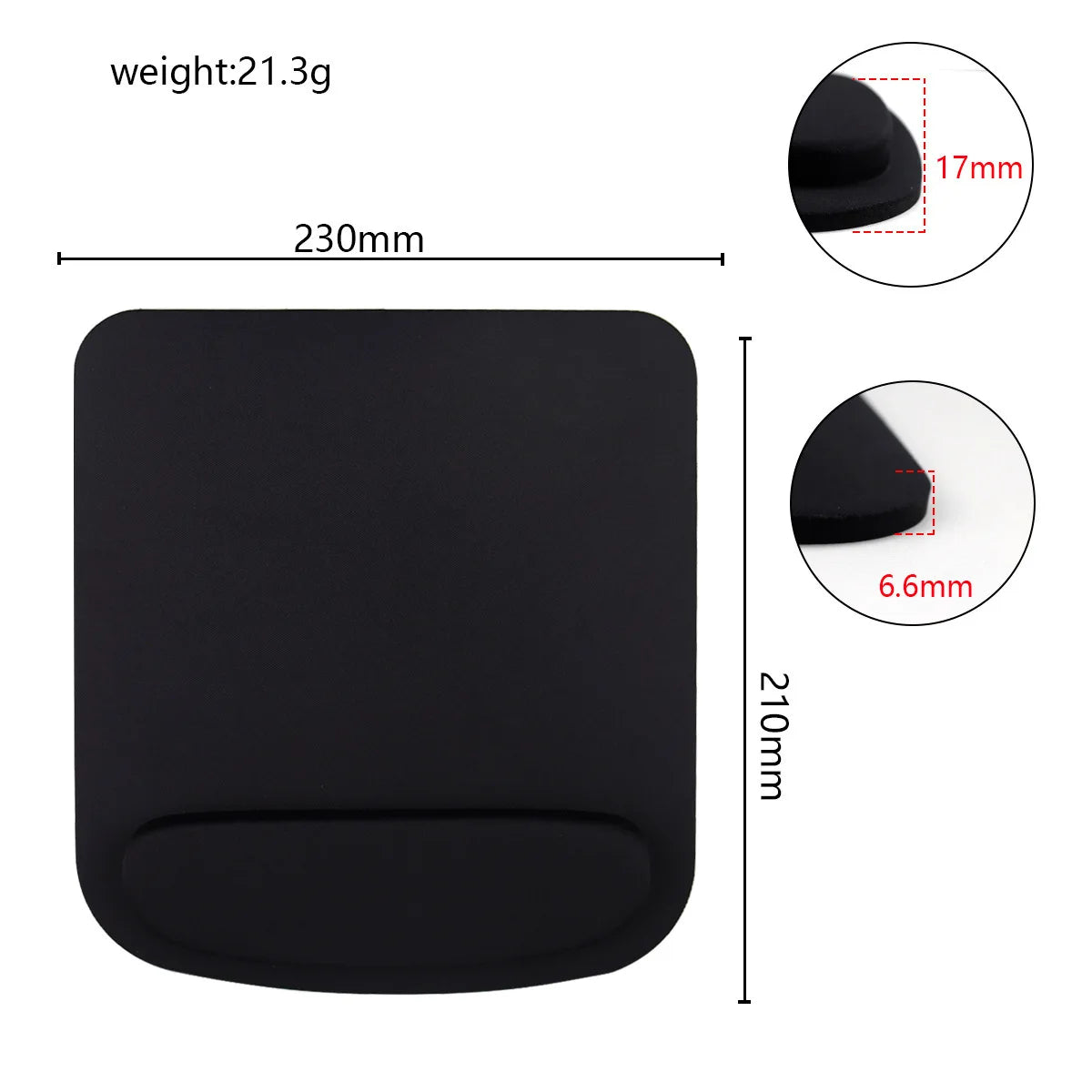 Computer Game Mouse Pad Environmental Eva Ergonomic Mousepad Wrist Pad Solid Color Comfortable Mouse Mats For Office Accessories Peaceful Pleasures Health and Wellness Black
