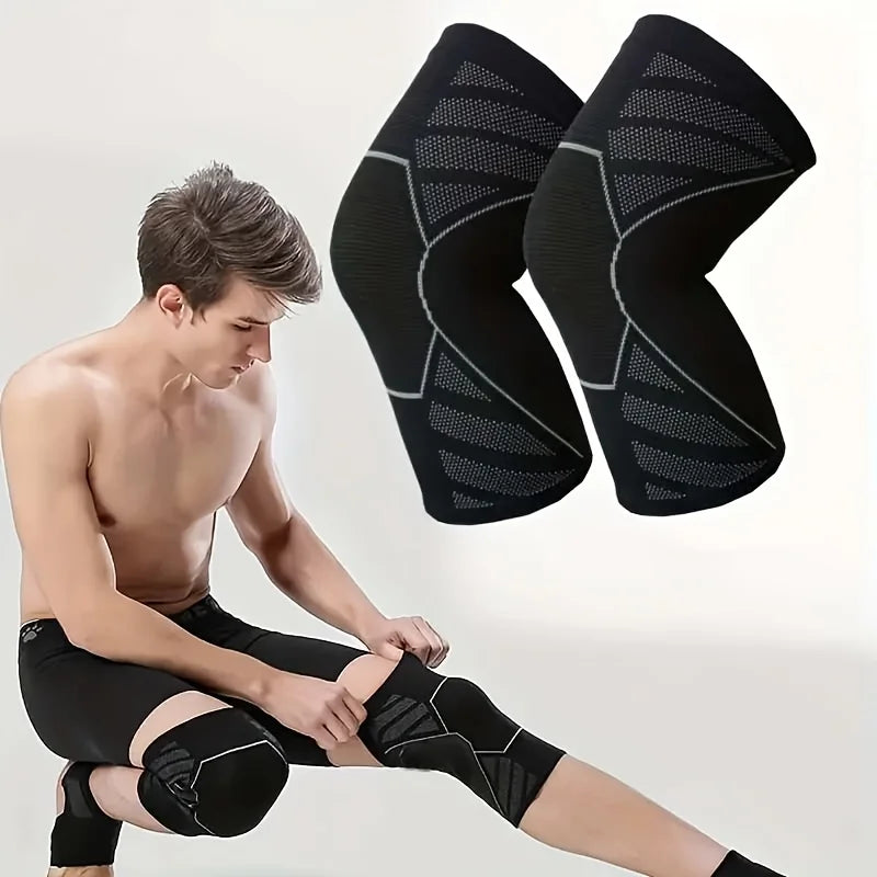 1 PC Professional Knee Support Compression Knee Sleeve Anti Slip Silicone Knee Braces for Knee Pain Meniscus Tear Peaceful Pleasures Health and Wellness