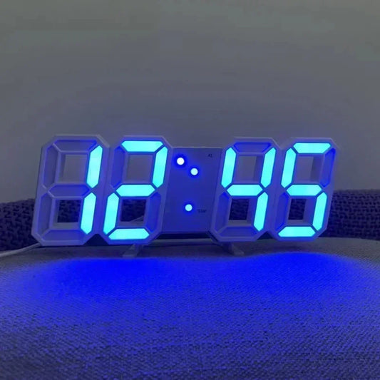 3D LED Digital Wall & Desk Clock – USB, Alarm & Auto Dimmer Digital Wall Clock Peaceful Pleasures Health and Wellness