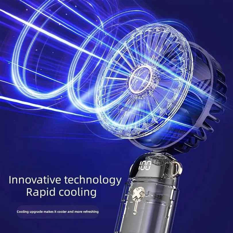 Mini Portable Fan 5-Speed USB Handheld & Neck Fan with Stand