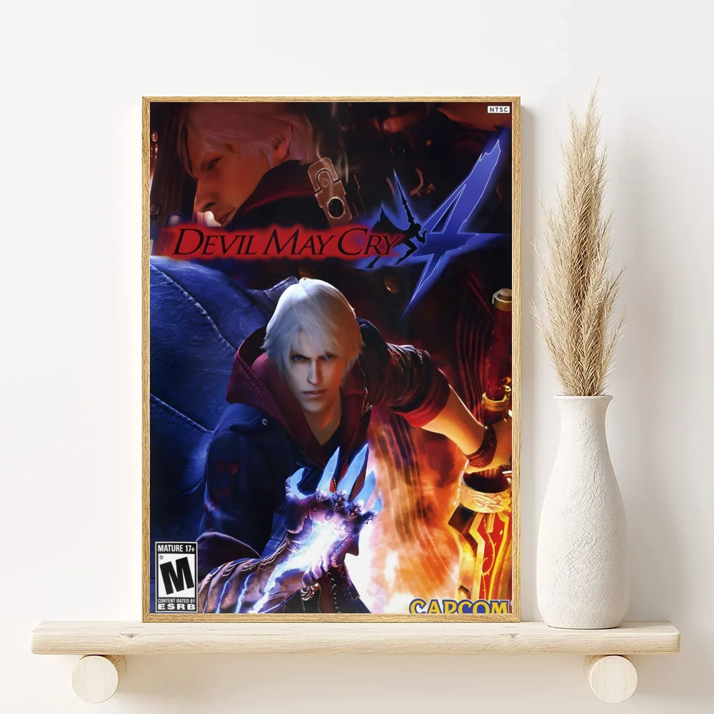 Devil May Cry Anime Poster HD Waterproof PVC Wall Art Decor Anime Wall Poster Peaceful Pleasures Health and Wellness z25 15X20cmNoframe