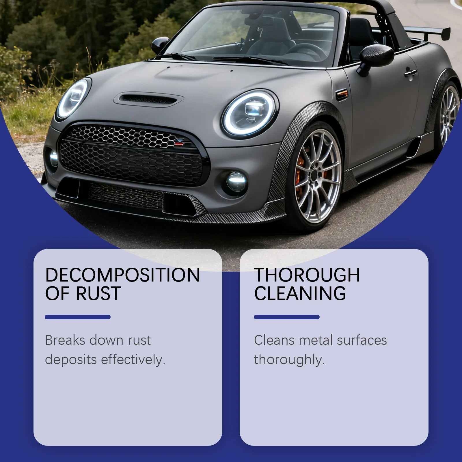 RayHong Car Rust Removal Spray | Chrome & Metal Derusting 100ml Rust Remover Spray Peaceful Pleasures Health and Wellness