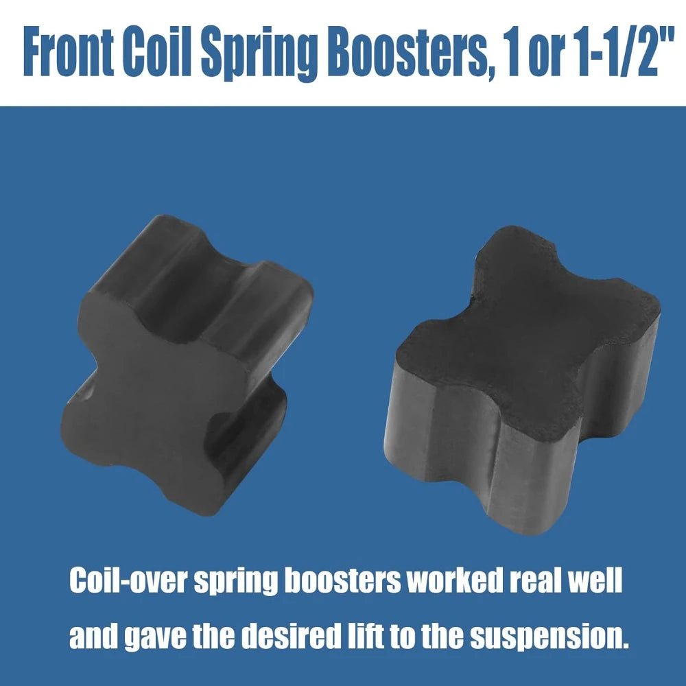 8 Pack Heavy Duty Rubber Coil Spring Booster Kit 1"-1.5" Lift Coil Spacers Fits Most Cars SUVs Auto Suspension Repair Parts Peaceful Pleasures Health and Wellness