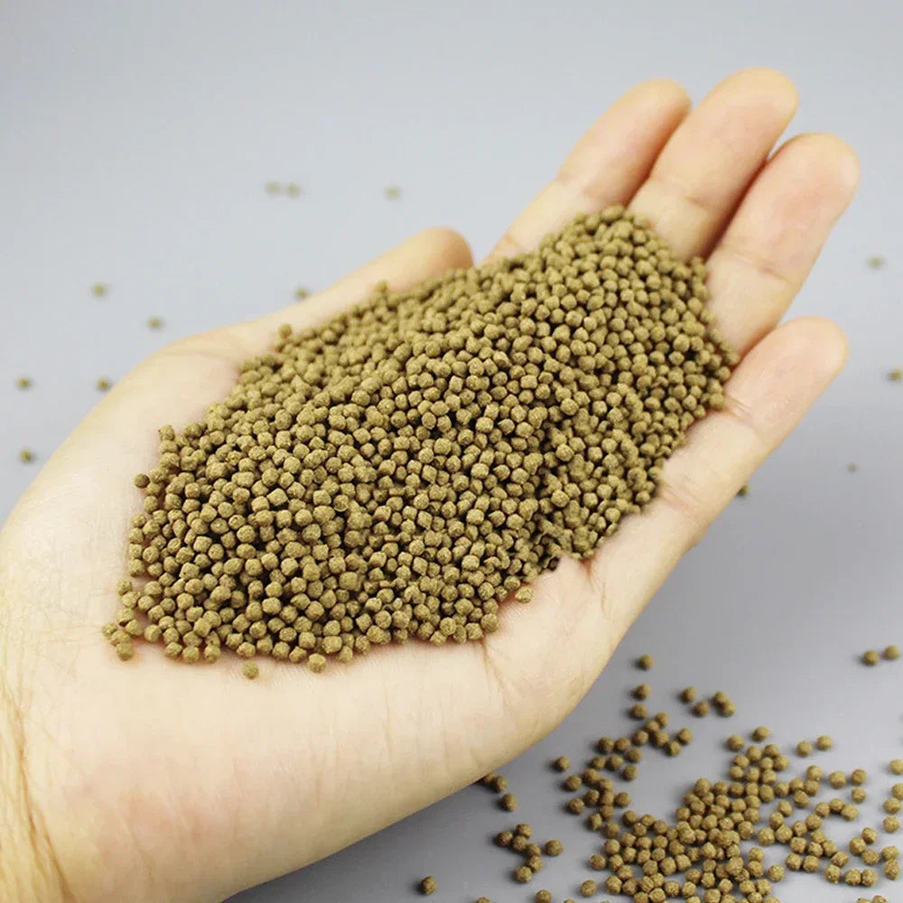 100g Floating Small-Grain Tropical Fish Food:Spirulina-Enriched for Goldfish/Guppies/Koi,Color-Enhancing Aquarium Feed Accessory Peaceful Pleasures Health and Wellness