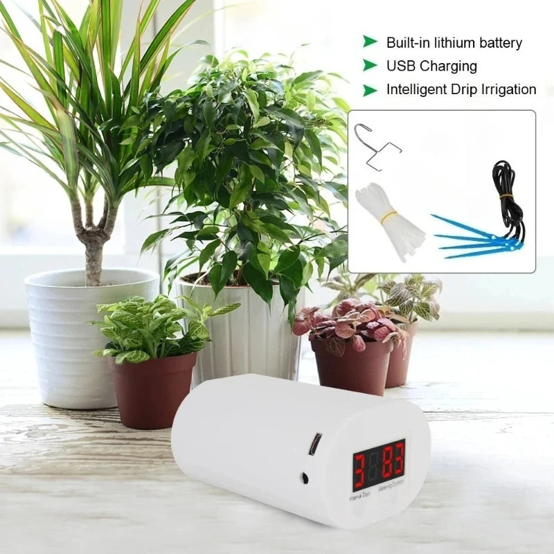 Automatic Plant Watering Device Efficient Double Pump Drip Irrigation System with Intelligent Watering Timer for Garden Use Peaceful Pleasures Health and Wellness