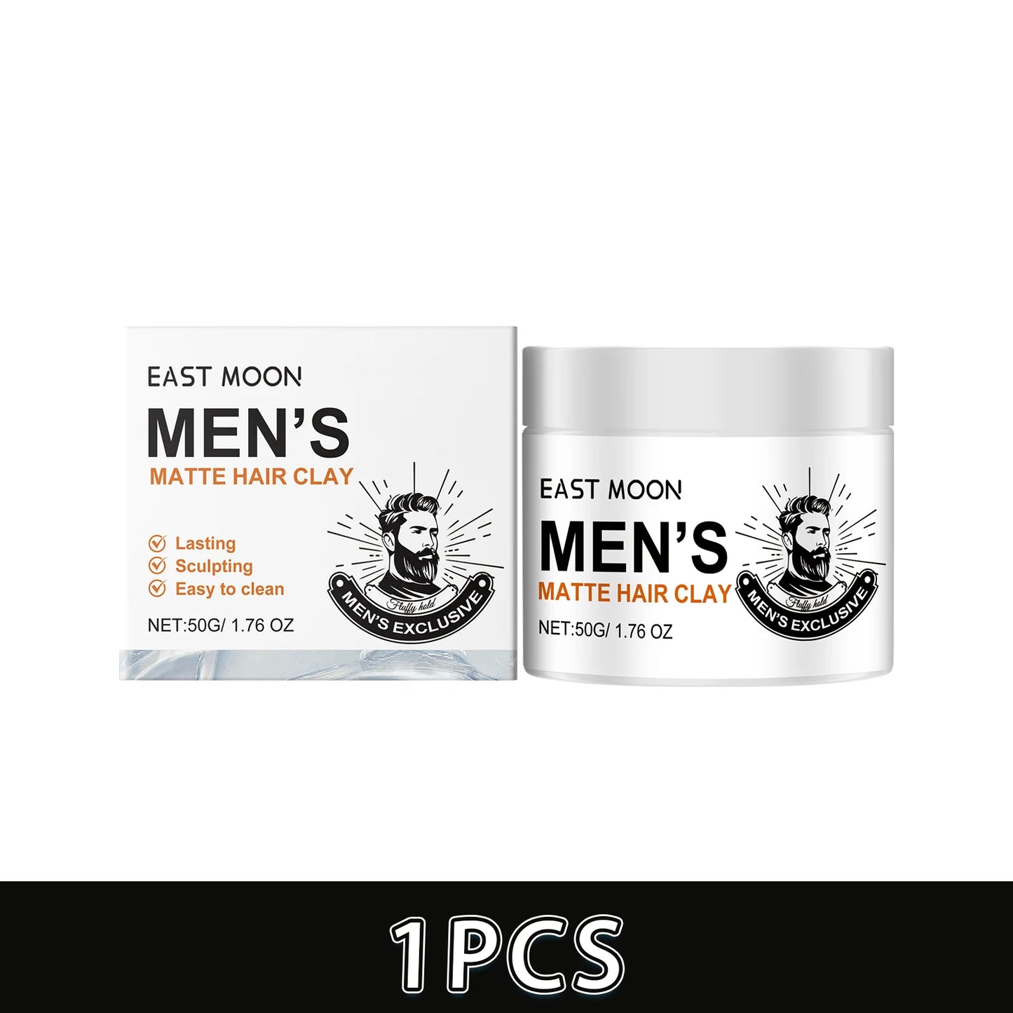 East Moon Styling Hair Wax Men's Hair Lasting Styling Hair Wax Refreshing Fluffy Salon Keep Hair Style Hair Puff Hair Styling Peaceful Pleasures Health and Wellness Matte Fluffy