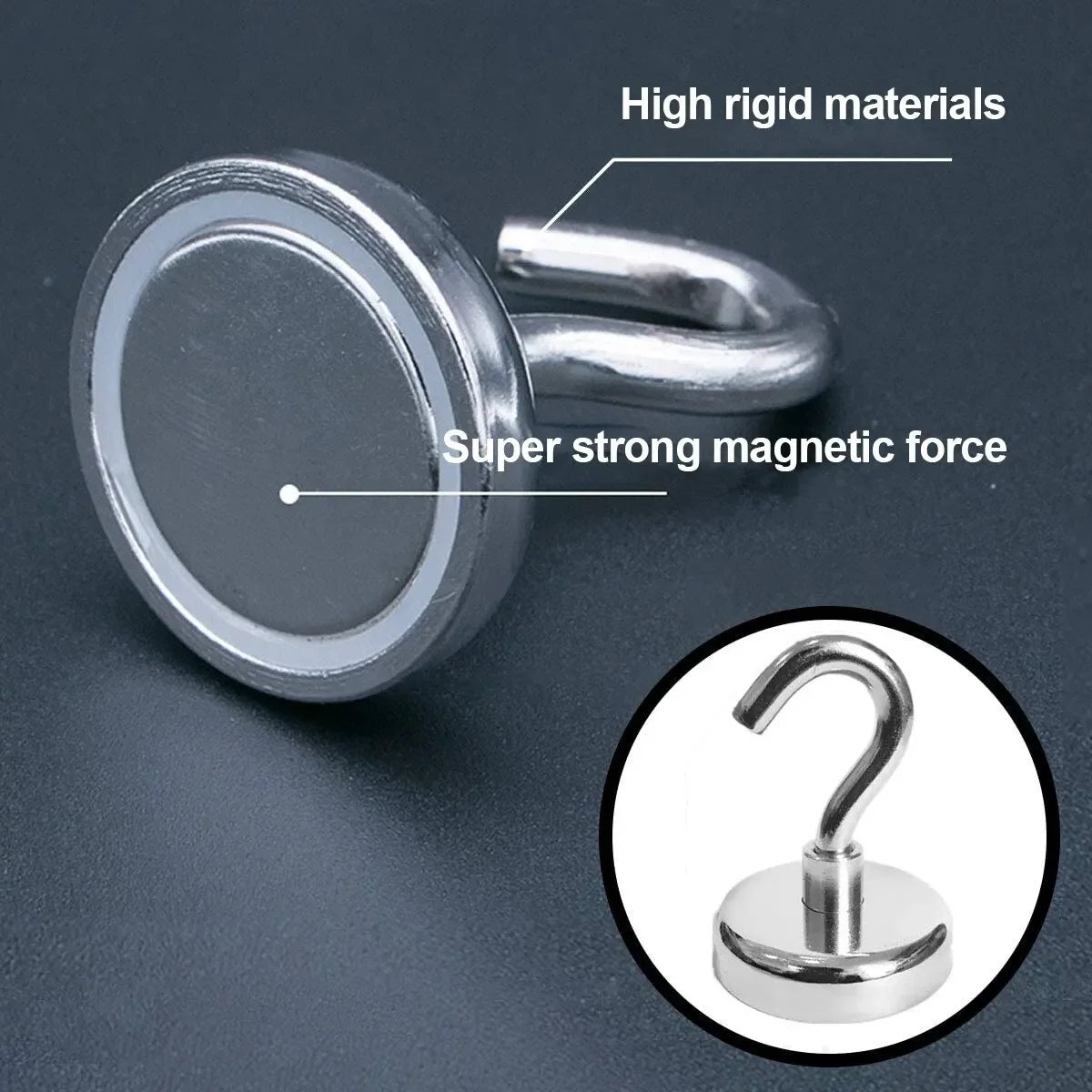 10-Pack Heavy Duty Magnetic Hooks – No-Drill Kitchen Storage