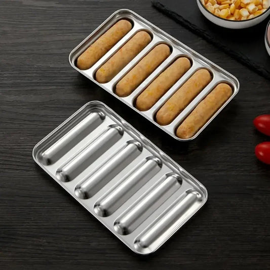 6 in 1 Sausage Maker Stainless steel Mold DIY Hot Dog Handmade ham sausage mould Kitchen Making and Refrigerated Hot Dog tool Peaceful Pleasures Health and Wellness