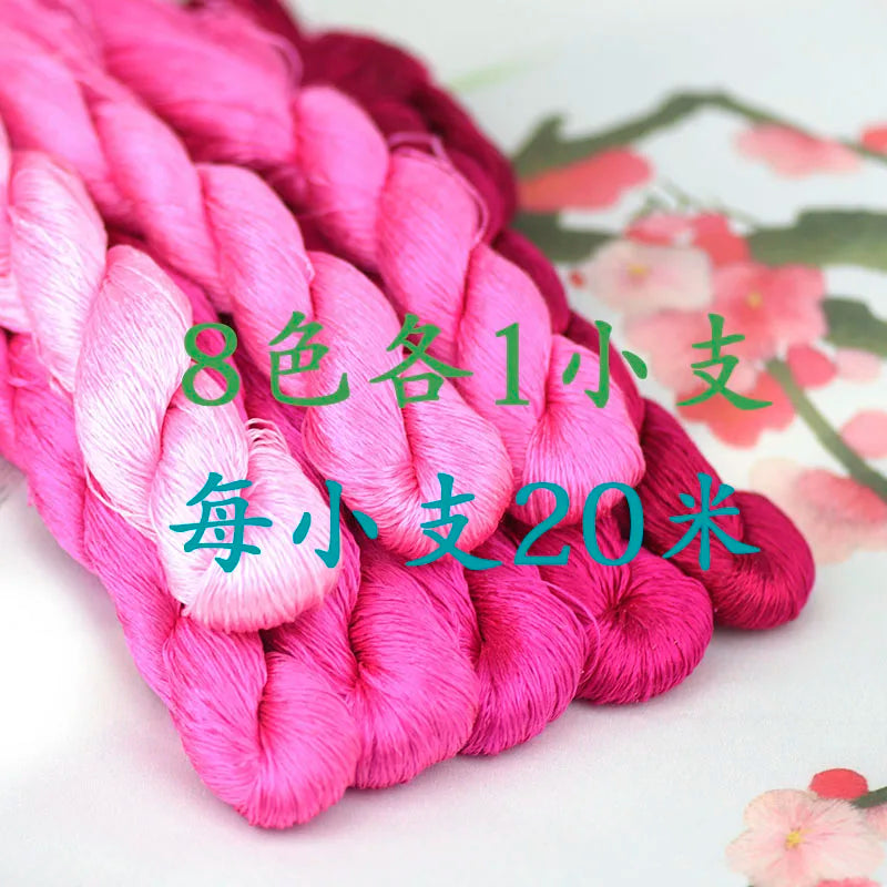 100% Silk Embroidery Thread Set – DIY Floral Hand Embroidery