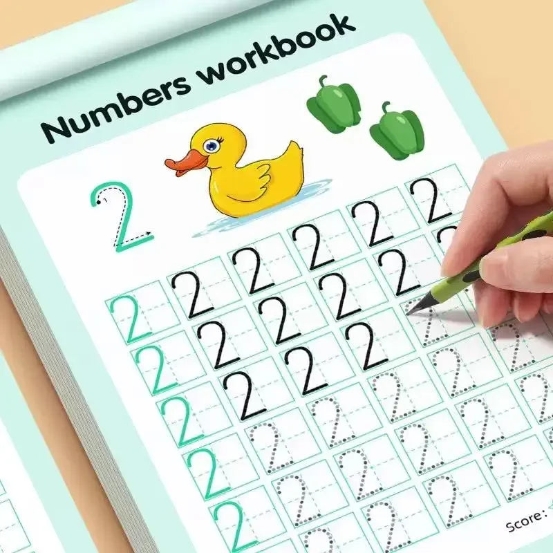 Workbook Tracing Numbers 0-100 Handwriting Textbook Learning Math