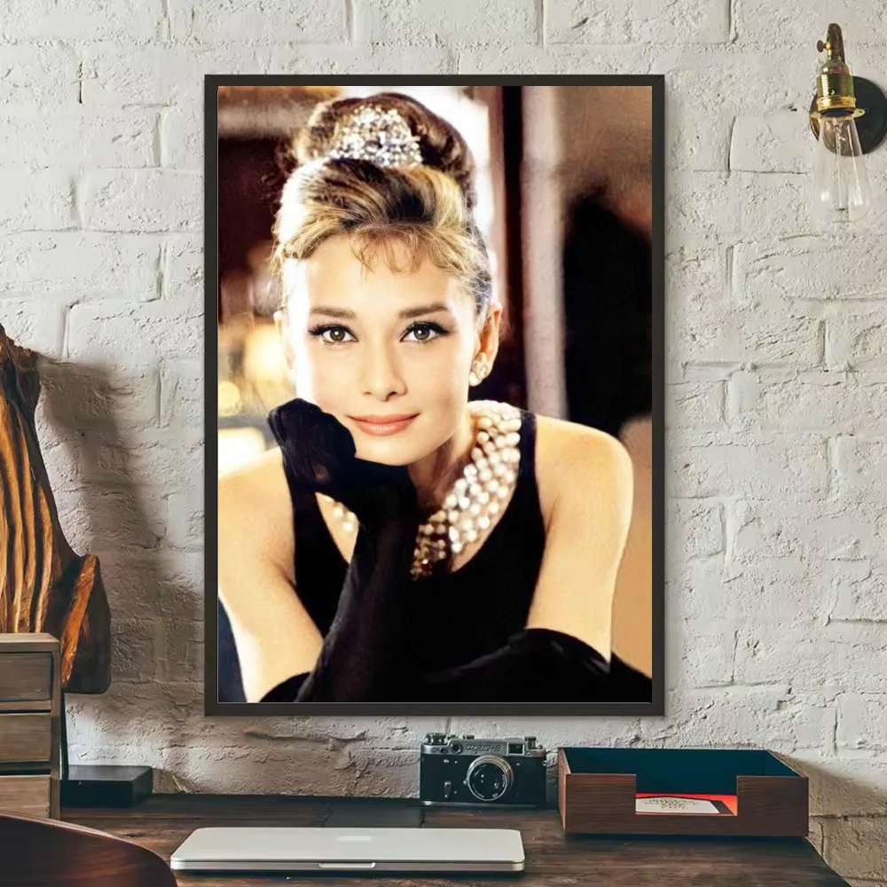 Audrey Hepburn HD Wall Poster – Waterproof PVC Sticky Decor Wall Art Poster Peaceful Pleasures Health and Wellness