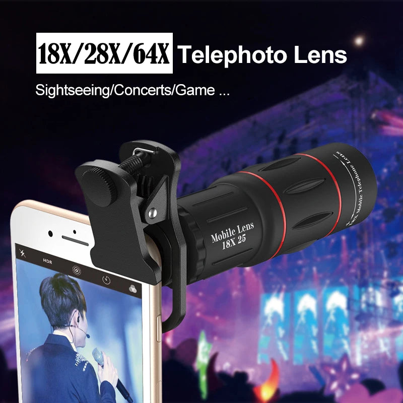 64X Telescope For Mobile Phone Lens For photography macro Phone lens for iphone Cell Phone Lens mobile phone telephoto.lens Peaceful Pleasures Health and Wellness