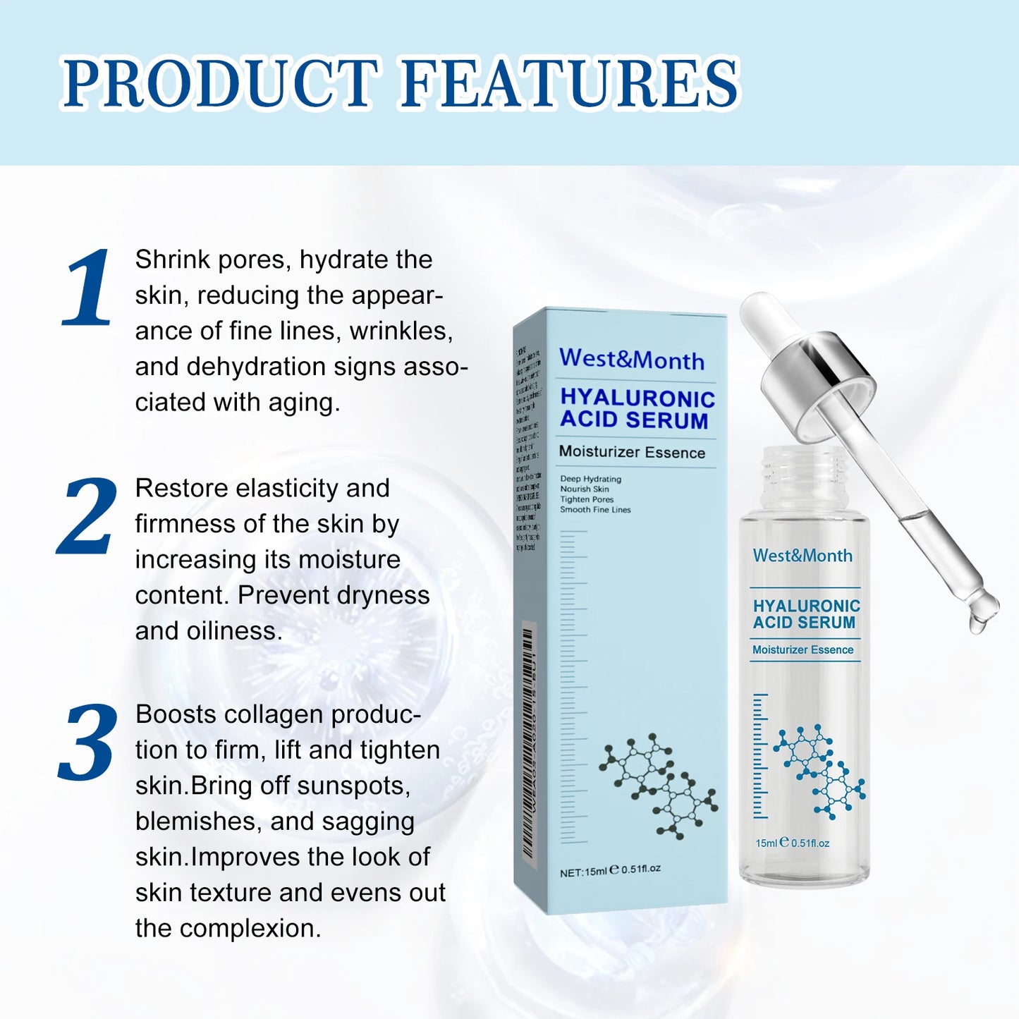 Hyaluronic Acid Serum – Anti-Aging, Pore Tightening & Moisturizing