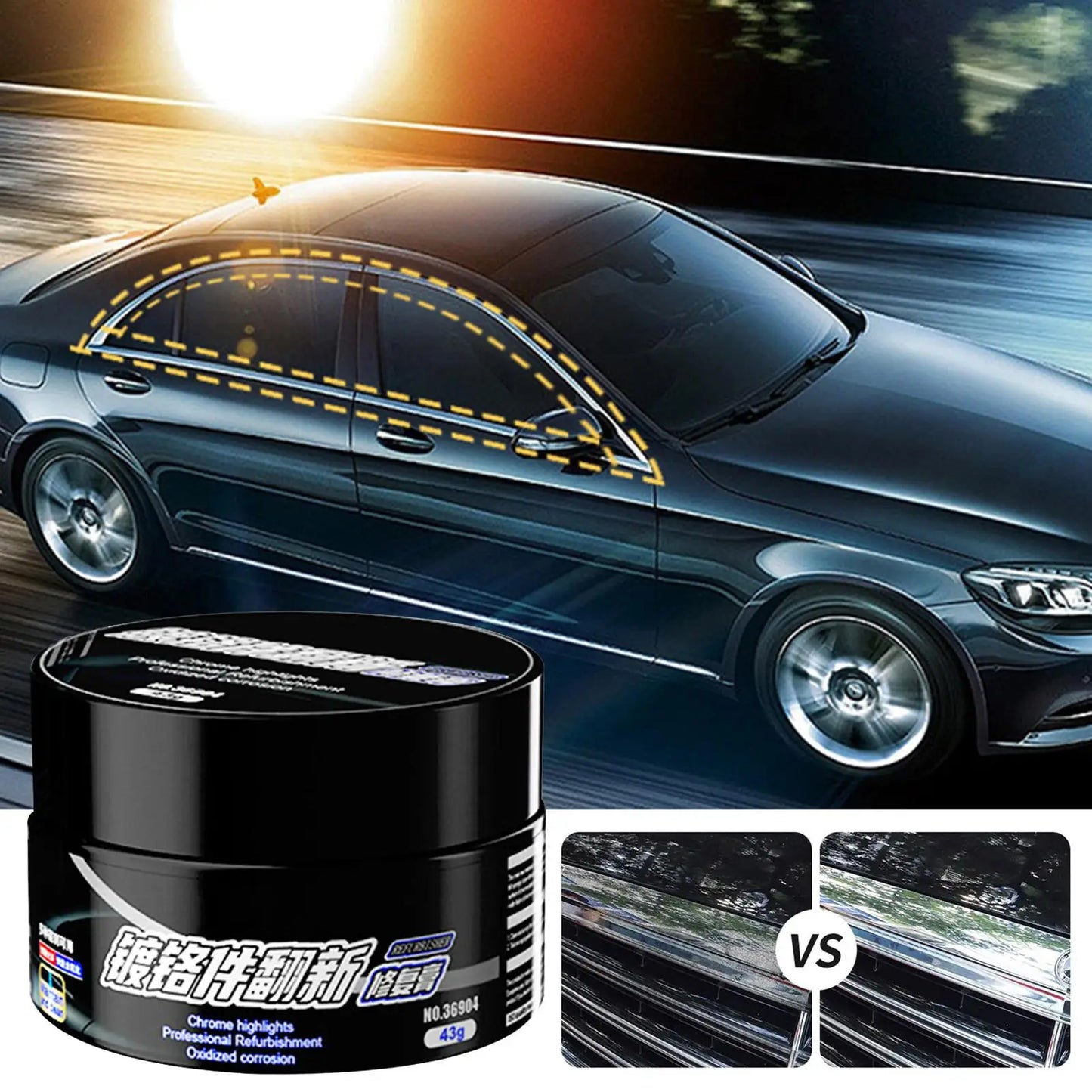 Chrome Repair Paste – Polish & Restore Car Trim, Handles Chrome Polish Paste Peaceful Pleasures Health and Wellness