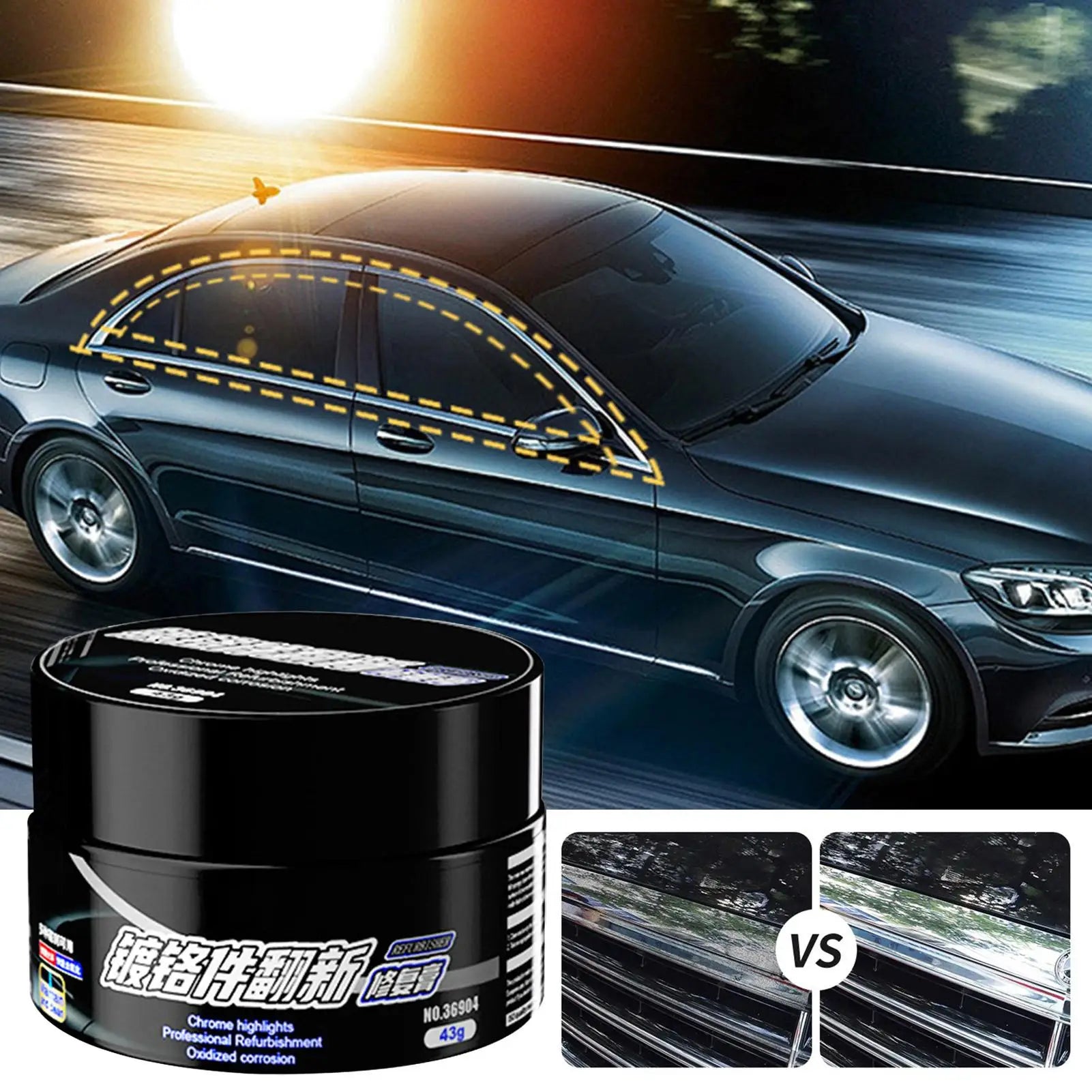 Chrome Repair Paste – Polish & Restore Car Trim, Handles Chrome Polish Paste Peaceful Pleasures Health and Wellness