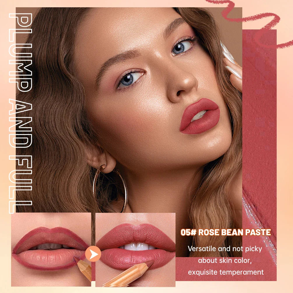 QIBEST 12-Pc Matte Lip Liner Set – High Pigment Velvet Lipliner