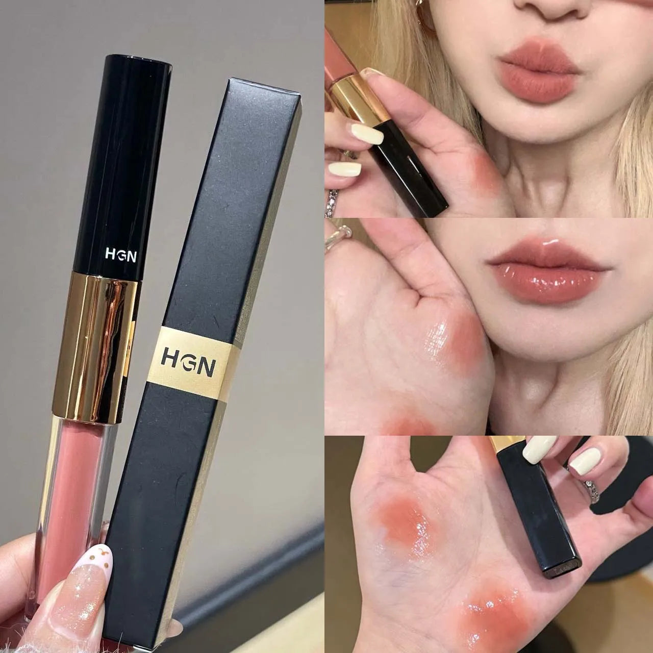 2-in-1 Matte & Mirror Lip Gloss | Double-Ended Lip Glaze